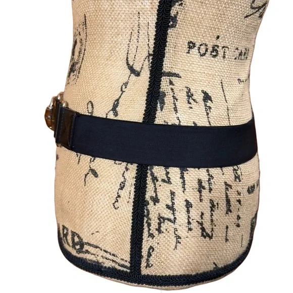 Authentic Gucci Bamboo And Black Elastic Belt - Picture 3 of 10